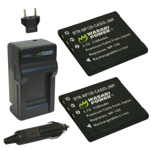 110//220v with Car /& EU adapters Bell /& Howell WV30HD Camcorder Battery Charger Mini Battery Charger Kit for Casio NP-40 Battery Replacement for Casio BC-30L Charger